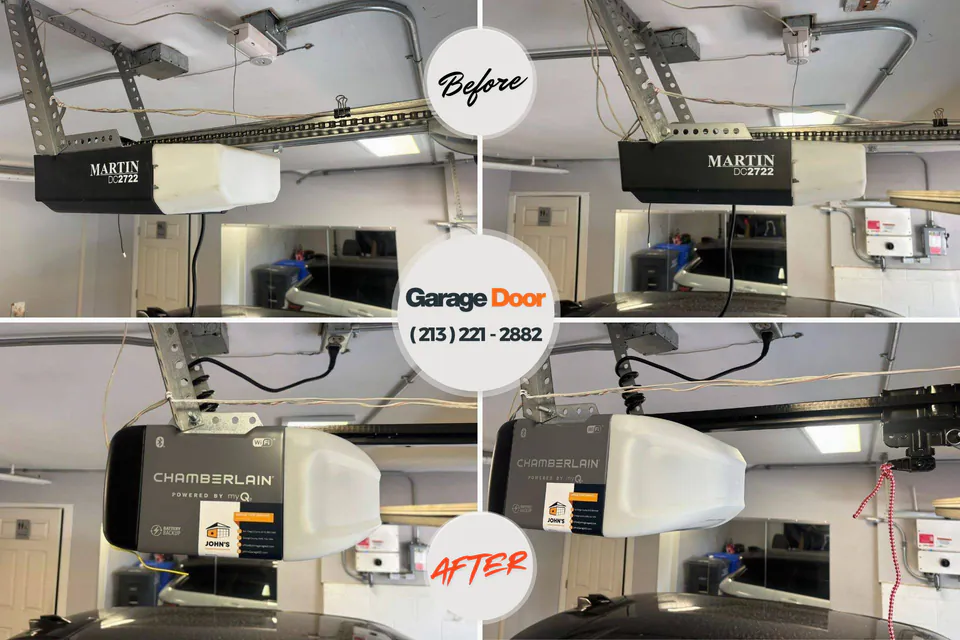 Before and after: garage door repair Stearns, KY